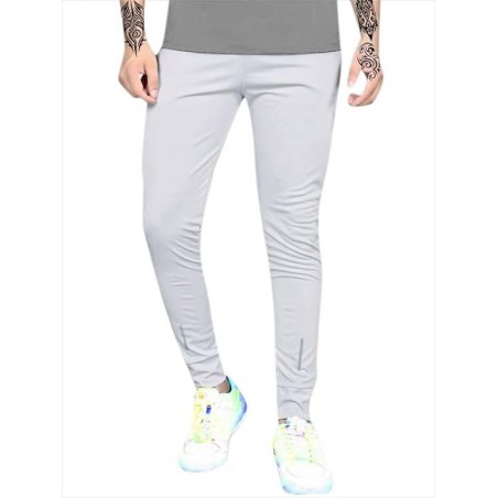 Men's Slim Fit Solid Lycra Blend Full Elastic Sport Wear